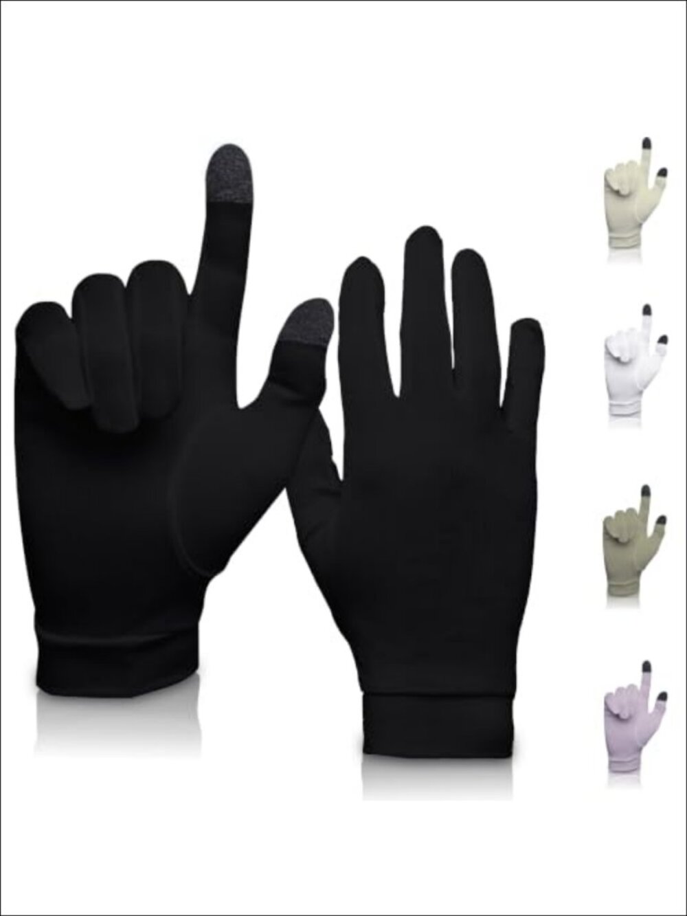 Pure Mulberry Silk Glove Liners Thermal Touchscreen Winter Gloves
